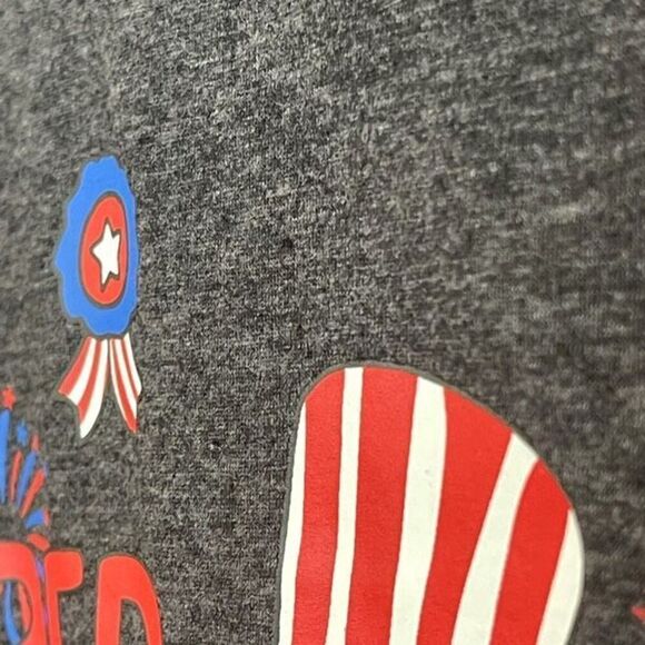 Bluey T-Shirt Women’s XL Heather Gray Graphic Short Sleeve Crew Neck July 4th EU - Picture 7 of 11